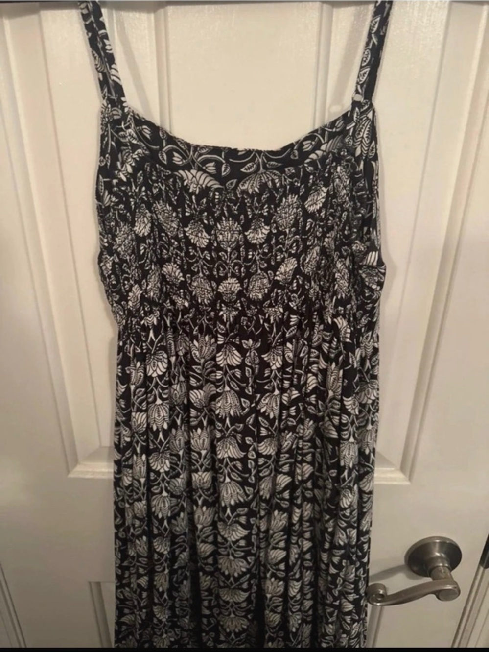 NATURAL LIFE Navy Maxi Dress with White Floral Print